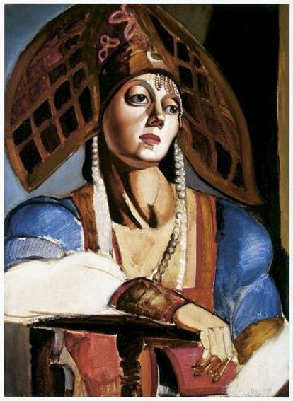 De arriba a abajo, La bella Rafaela, de 1927; L´écharpe bleue (La bufanda azul),; y la Bailarina rusa (1924-1925).