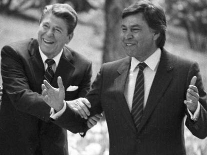 Ronald Reagan y Felipe González, en España en 1985.