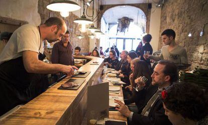 Un restaurante de Barcelona, a la hora de la comida.