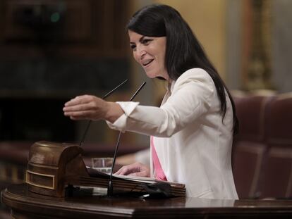 La diputada de Vox Macarena Olona, este miércoles en el Congreso.