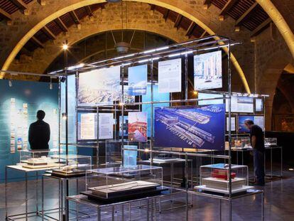 Una de las salas de la exposición del Museu Marítim. 