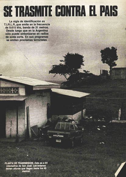 An image published in a newspaper of the transmission plant of Radio Noticias del Continente in San José (Costa Rica).