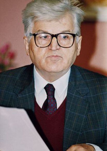 Dobrica Cosic, escritor y primer presidente de la Federación Yugoslava, en 1992.