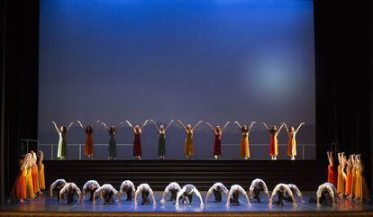 El cuerpo de baile en la coreograf&iacute;a de Lorca Massine. 