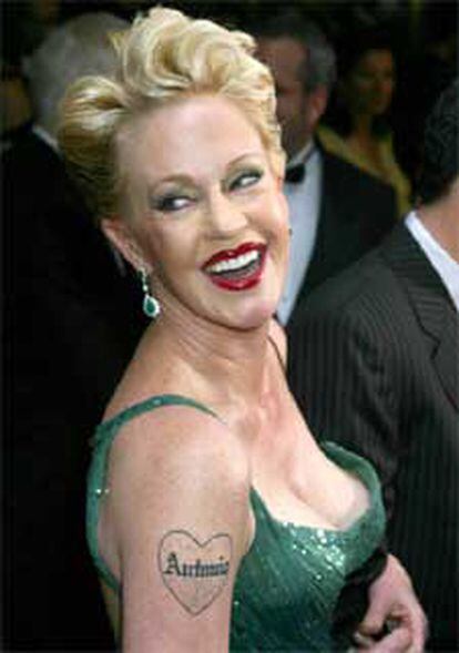 Melanie Griffith, en la entrega de los premios Tony 2003.
