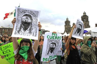 Manifestación el pasado 28 de septiembre a favor del aborto en México.