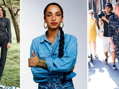 Kilye y Kendall Jenner en la campaña de Calvin Klein, Sade o Hailey Baldwin luciendo conjuntos vaqueros.