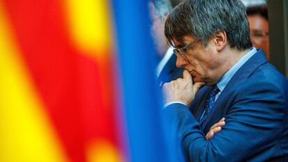 Carles Puigdemont en Bruselas el 5 de septiembre