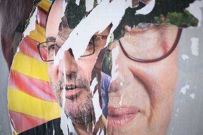 Cartells de les últimes eleccions autonòmiques a Catalunya.