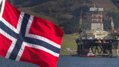 Una plataforma petrolífera en Noruega.
