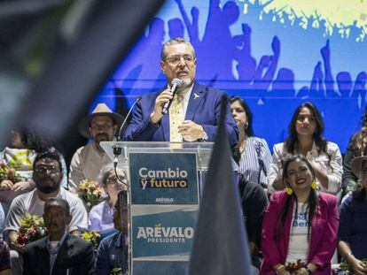 Bernardo Arévalo, durante un evento, el 16 de agosto.