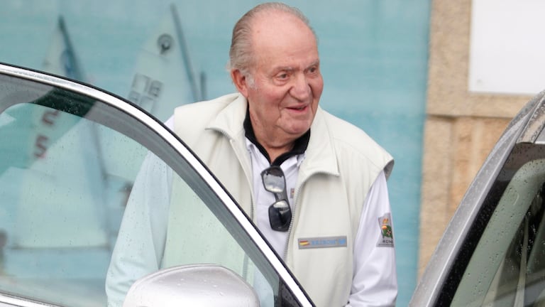 Juan Carlos I, en Sanxenxo en julio de 2019.