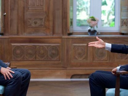 El presidente Sirio, Bachar el Asad, durante la entrevista con France Presse. 