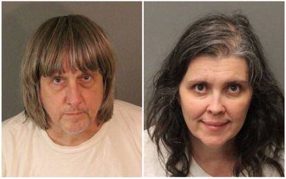 Fotos policiales de David y Louise Turpin, tras su detención el domingo 14 de enero.