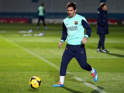 Messi se entrena en Sant Joan Despí a su regreso de Argentina