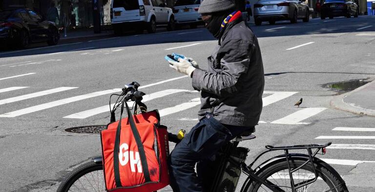Repartidor de Grubhub en Nueva York.
