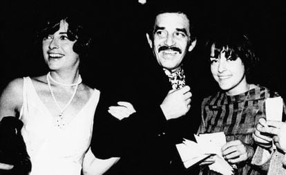 Marina Curiá, Gabriel García Márquez y Beatriz de Moura, en el Price en 1969.