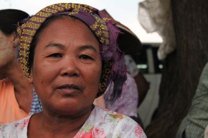 La señora Tee es una de las habitantes de la aldea que se enfrenta al Gobierno birmano.