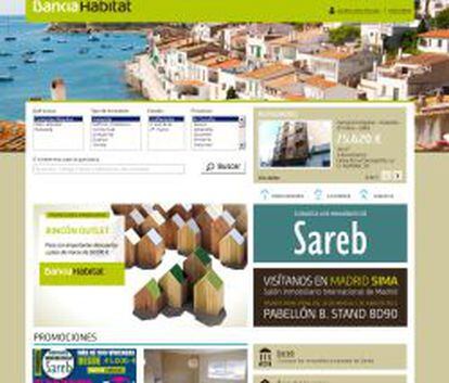 Imagen del portal de Bankia Habitat, donde se ofertan los inmuebles de Sareb.