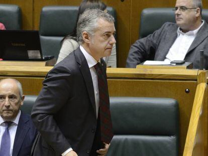 I&ntilde;igo Urkullu durante el pleno del Parlamento vasco.