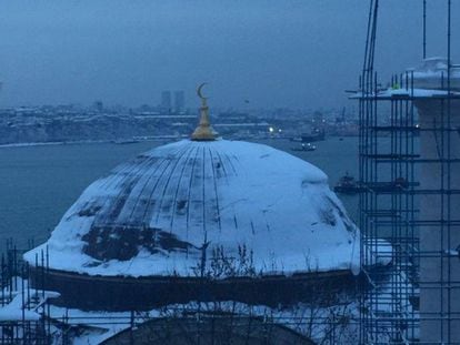 Estambul, bajo la nieve