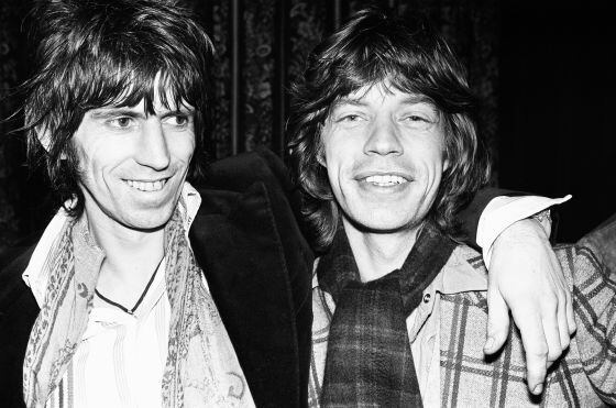 Keith Richard y Mick Jagger en 1977.