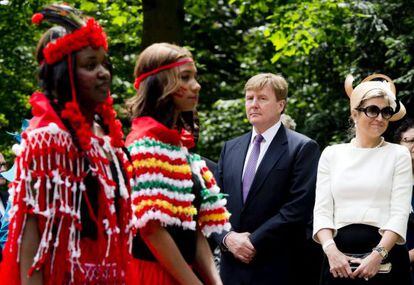 Los reyes Alejandro y Máxima, en la ceremonia.