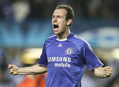 Robben, en un partido con el Chelsea