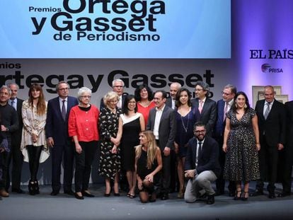 Foto de los galardonados con los premios Ortega y Gasset 