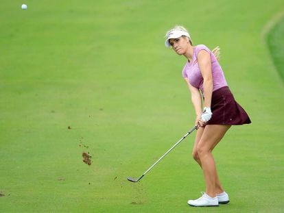 La estadounidese Paige Spiranac en el Omega Dubai Ladies Masters en 2015.