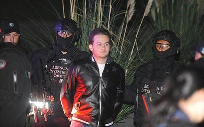 Víctor Manuel Félix Beltrán, en custodia policial.