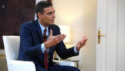 Pedro Sánchez, durante una entrevista el pasado jueves.