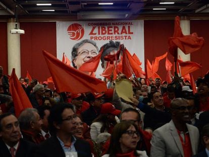 El Congreso Nacional Liberal Progresista, en apoyo de la candidatura de Gustavo Petro, en Bogotá, el 17 de mayo de 2022.