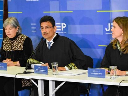 Los responsables de la Jurisdicción Especial para la Paz (JEP).