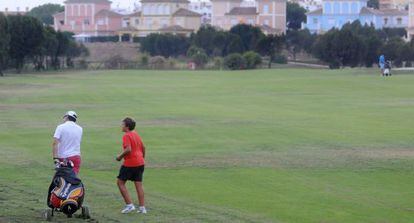 Usuarios del campo de golf de Almonte.