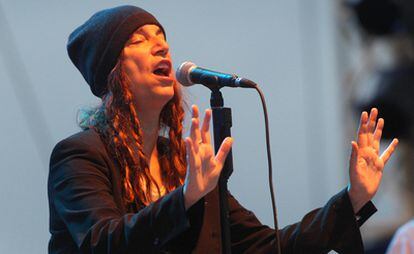 La cantante Patti Smith durante el concierto en San Sebastián.