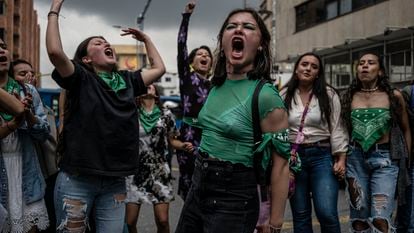 Miles de mujeres marcharon por las calles de Bogotá (Colombia), en marco del el día de acción global por el acceso al aborto legal y seguro.