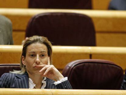 Marta Dom&iacute;nguez. en el Senado.