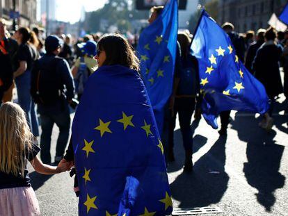 Manifestación en contra del Brexit en Londres.