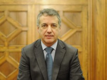I&ntilde;igo Urkullu, durante la entrevista concedida el pasado jueves a EL PA&Iacute;S, en Ajuria-Enea.