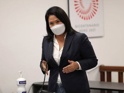 Keiko Fujimori durante la audiencia de este lunes