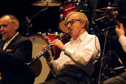 Woody Allen, anoche en su concierto en La Fenice.