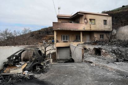 Casa de madera que ardió por completo el domingo pasado en Santa Úrsula (Tenerife).