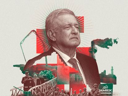 Ilustración con la imagen del presidente de México, Andrés Manuel López Obrador, en la portada de la revista 'The Economist'.