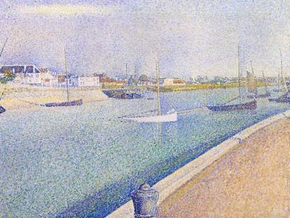&#039;El puerto de Gravelines&#039; (1890), paisaje puntillista de Seurat. 