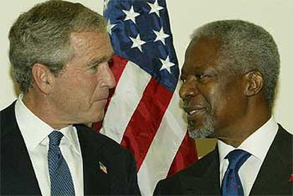 Annan y Bush se encuentran hoy en el marco de la Asamblea General de la ONU.