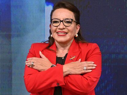 La política Xiomara Castro, en una imagen de este domingo desde Tegucigalpa (Honduras).