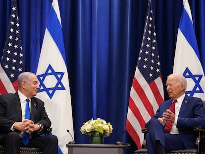 El presidente de EE UU, Joe Biden, mantiene un encuentro con el primer ministro israelí, Benjamin Netanyahu, este miércoles en Nueva York.