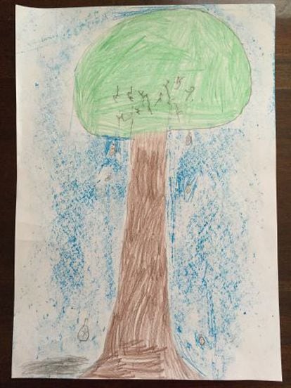Dibujo de un árbol de un niño de 7 años.
