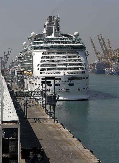 Aspecto de la nueva Terminal de Cruceros del Puerto de Barcelona, inaugurada hoy.